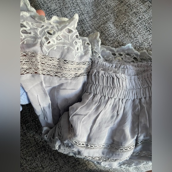 Love shack fancy skirt gray and white size XS stretch - Picture 5 of 5